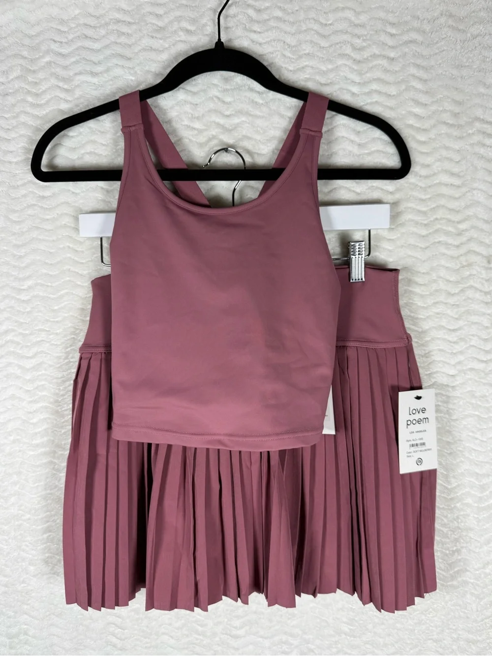Love Poem Dusty Rose Pleated Skirt and Tank Set